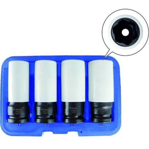 Astro Pneumatic Astro Pneumatic AST-7404 Flank Bite Damaged Lug Nut Socket Set AST-7404